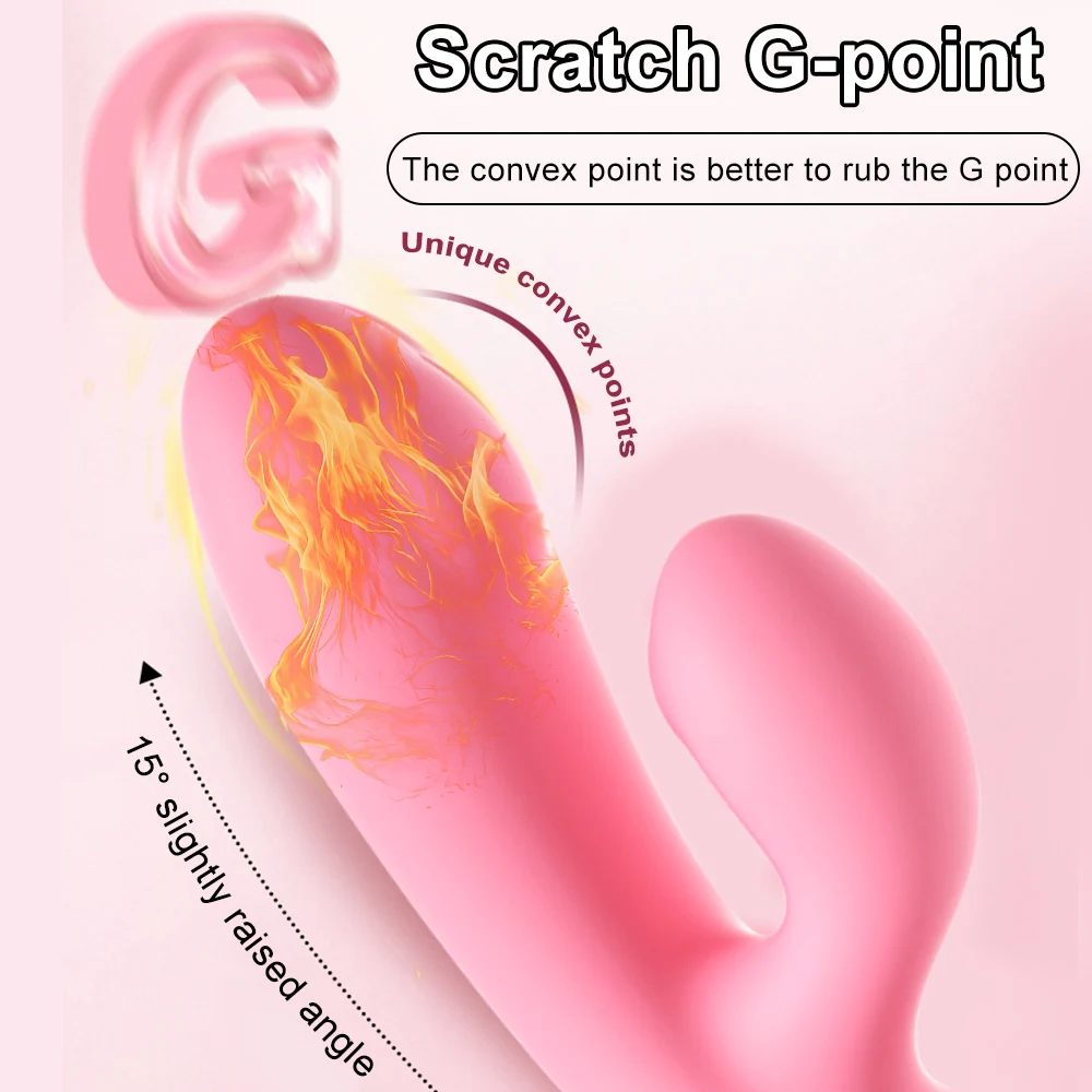 Rabbit Vibrator, Female G-spot Clitoral Stimulator, Vaginal Nipple Masturbation, False Penis, Silent Adult Sex Toy for Women