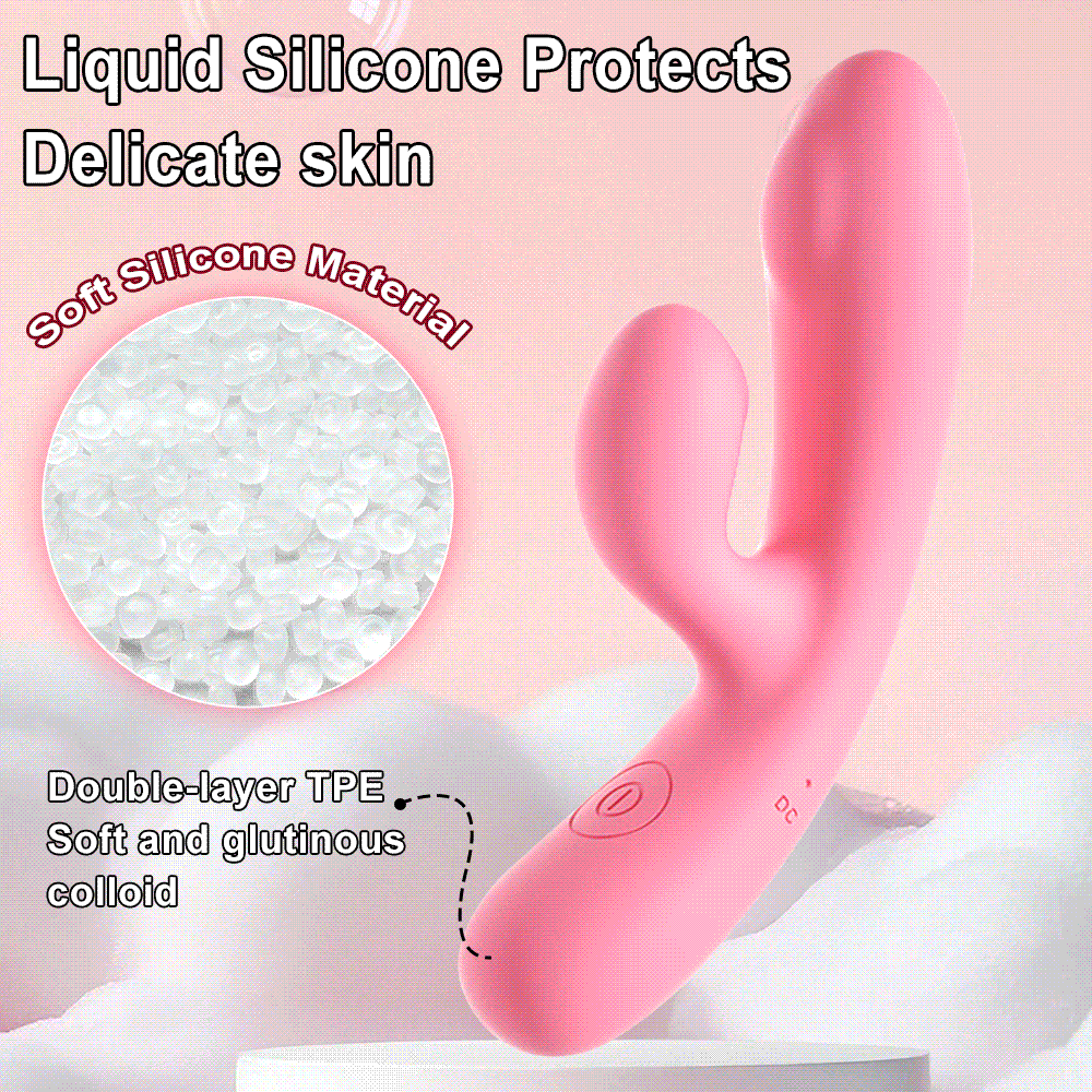 Rabbit Vibrator, Female G-spot Clitoral Stimulator, Vaginal Nipple Masturbation, False Penis, Silent Adult Sex Toy for Women