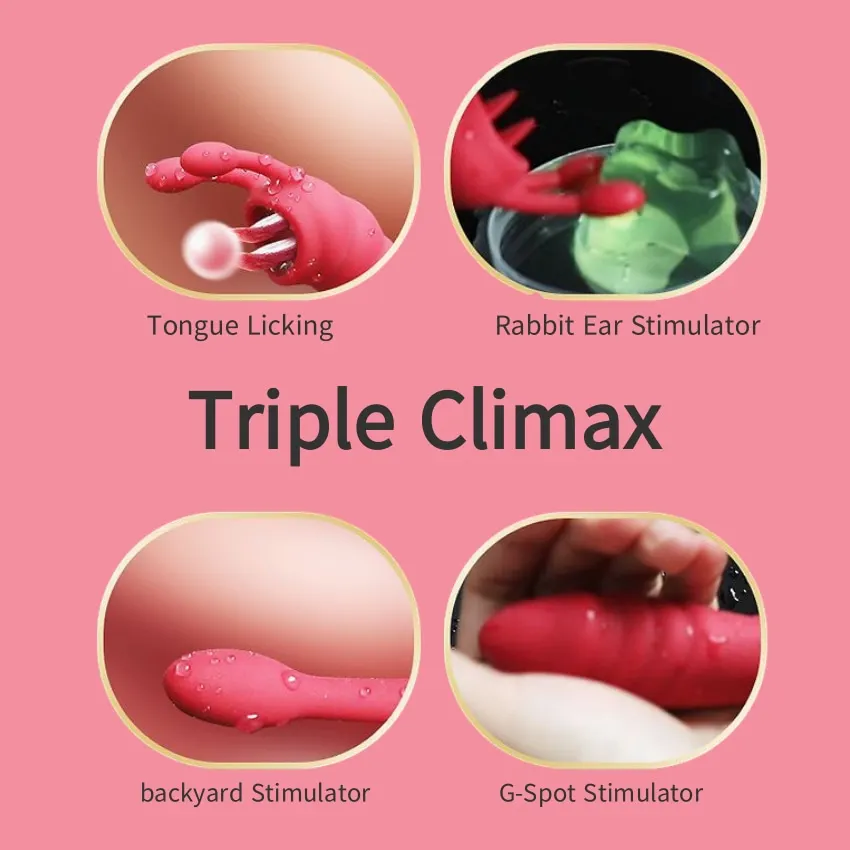 Rabbit Vibrator for Women G Spot Clitoris Stimulator 10 Speeds Female Vagina Masturbator Dual Motors Dildo Sex Toys for Adult