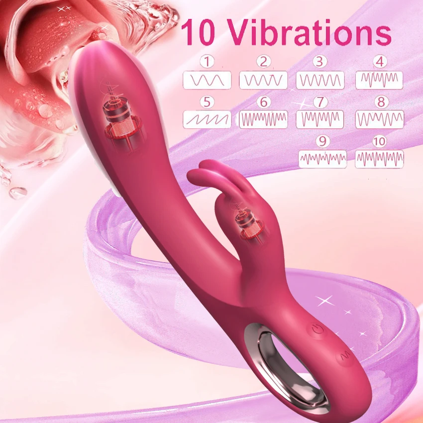 Rabbit Vibrator for Women G Spot Clitoris Stimulator 10 Speeds Female Vagina Masturbator Dual Motors Dildo Sex Toys for Adult