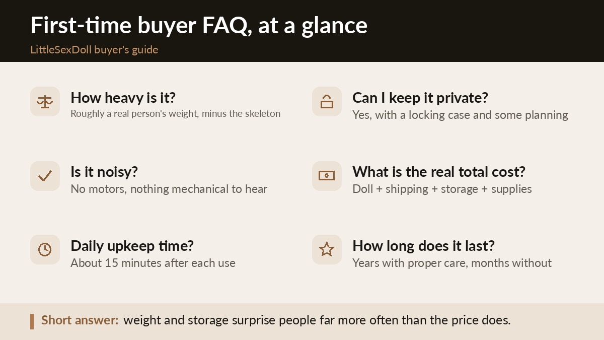 Frequently asked questions roundup for first-time sex doll buyers: weight, noise, discretion, and care